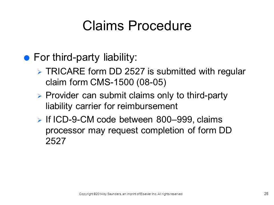 Claims Procedure For third-party liability: