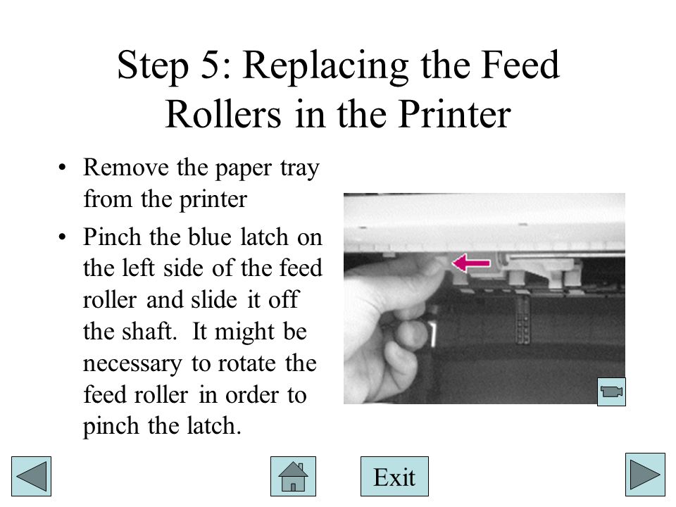 Step 5: Replacing the Feed Rollers in the Printer