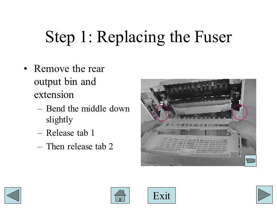 Step 1: Replacing the Fuser