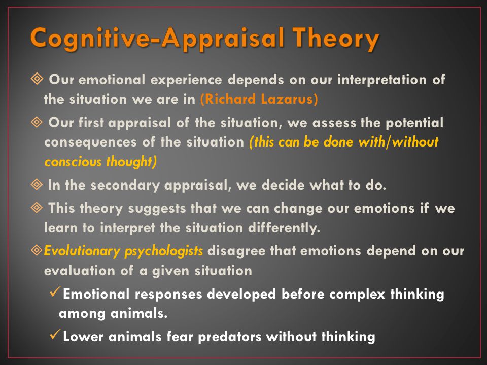 Cognitive-Appraisal Theory