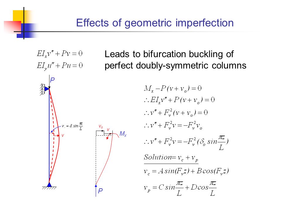 Effects of geometric imperfection