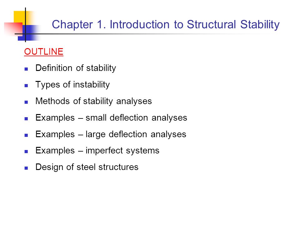 Chapter 1. Introduction to Structural Stability