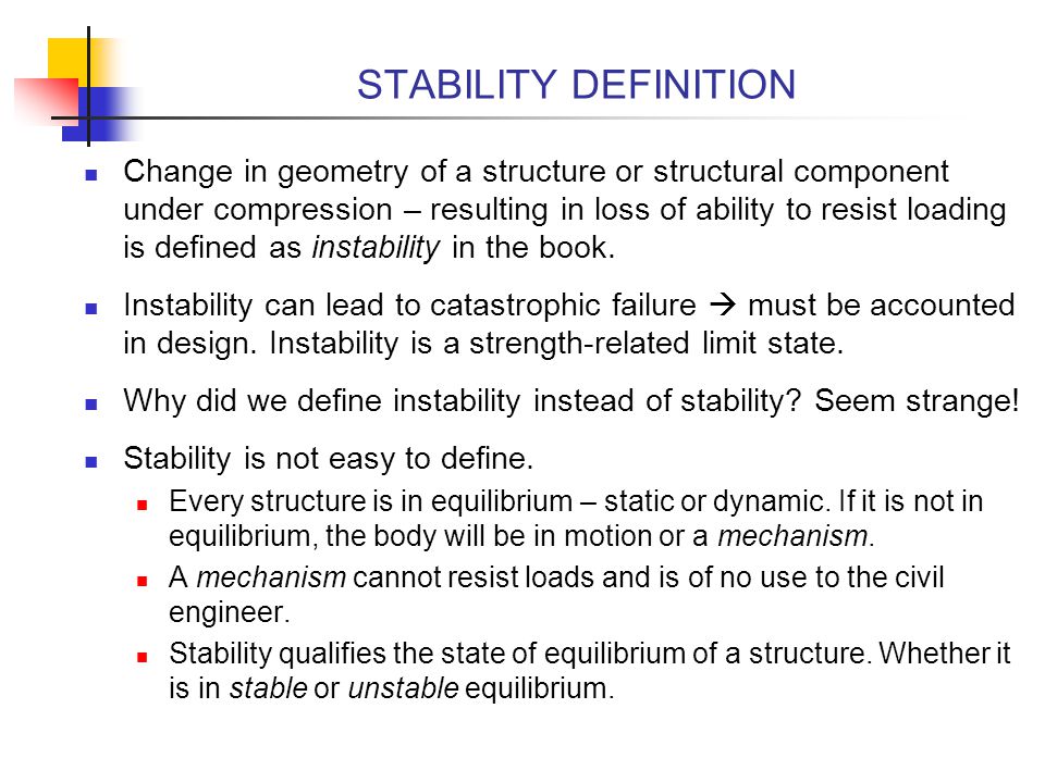 STABILITY DEFINITION