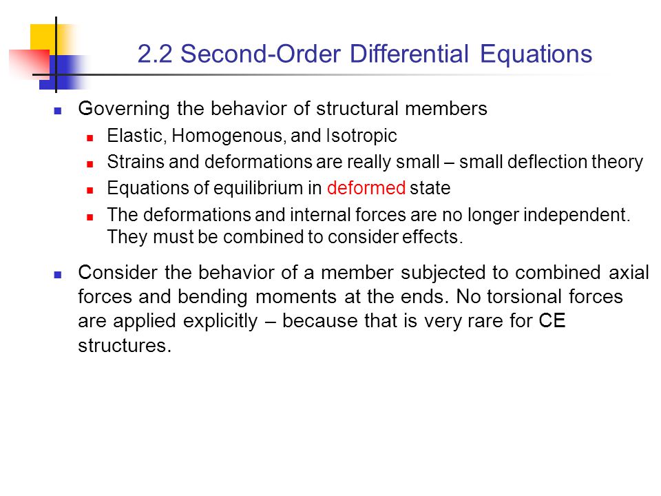 2.2 Second-Order Differential Equations