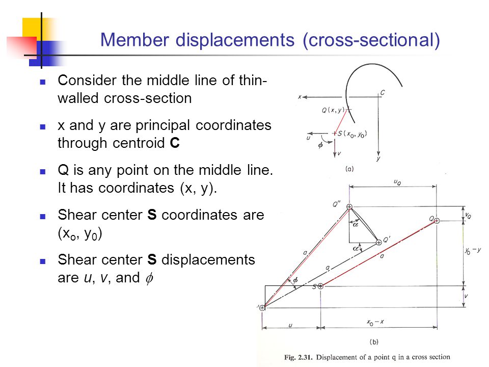 Member displacements (cross-sectional)