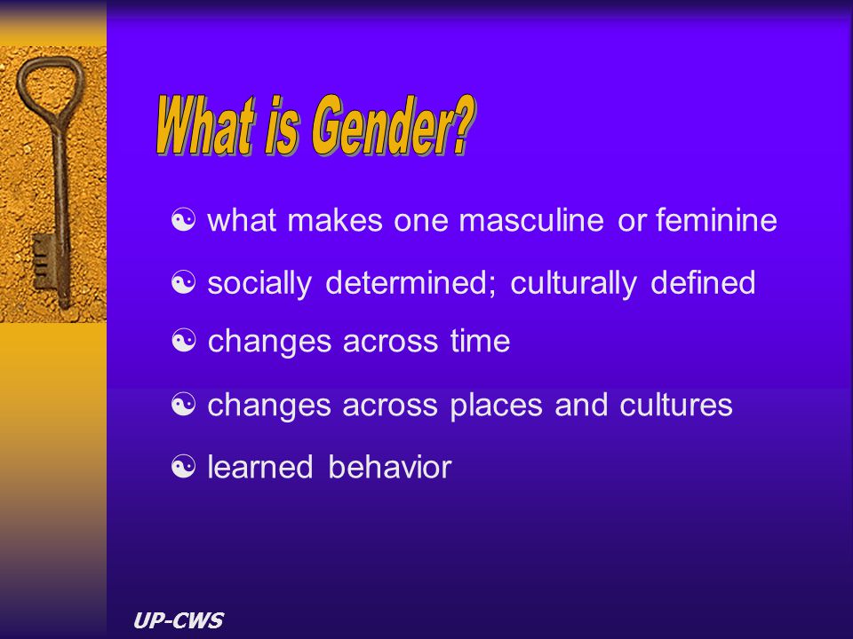 what makes one masculine or feminine