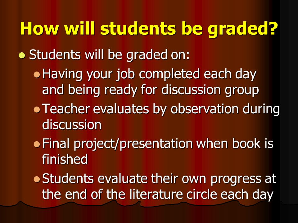 How will students be graded