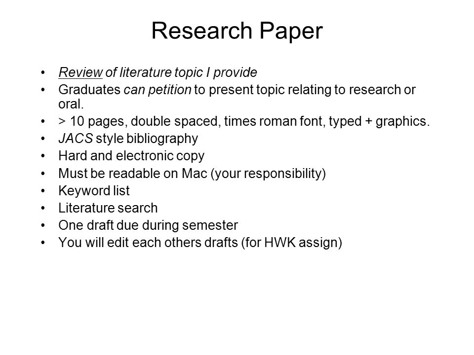 topics for a term paper