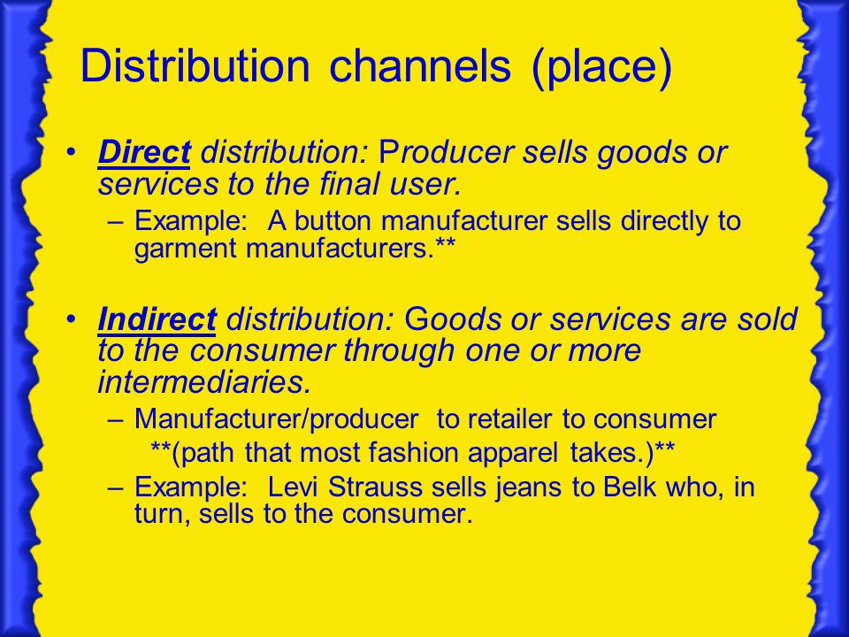 Distribution channels (place)