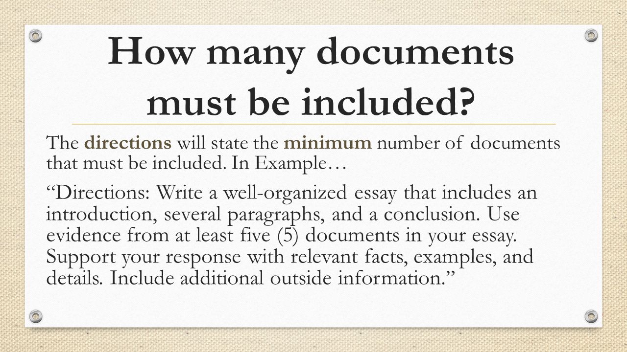 How many documents must be included
