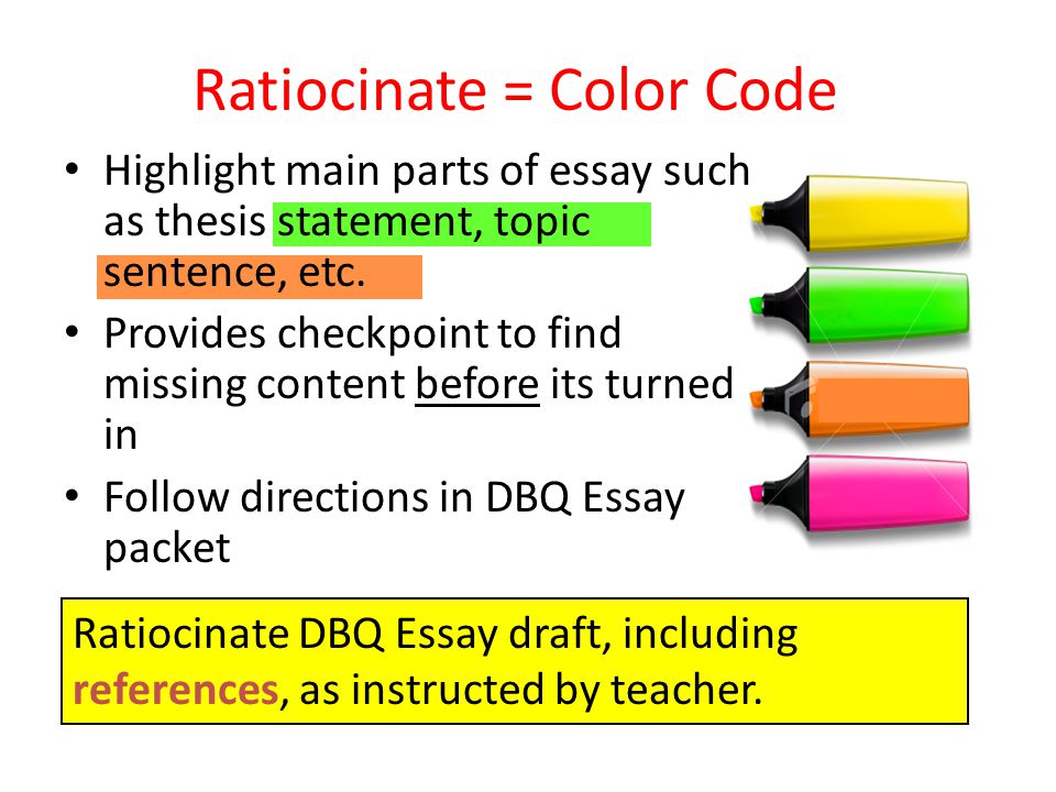 Ratiocinate = Color Code