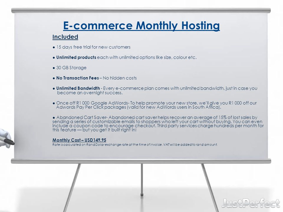 E-commerce Monthly Hosting