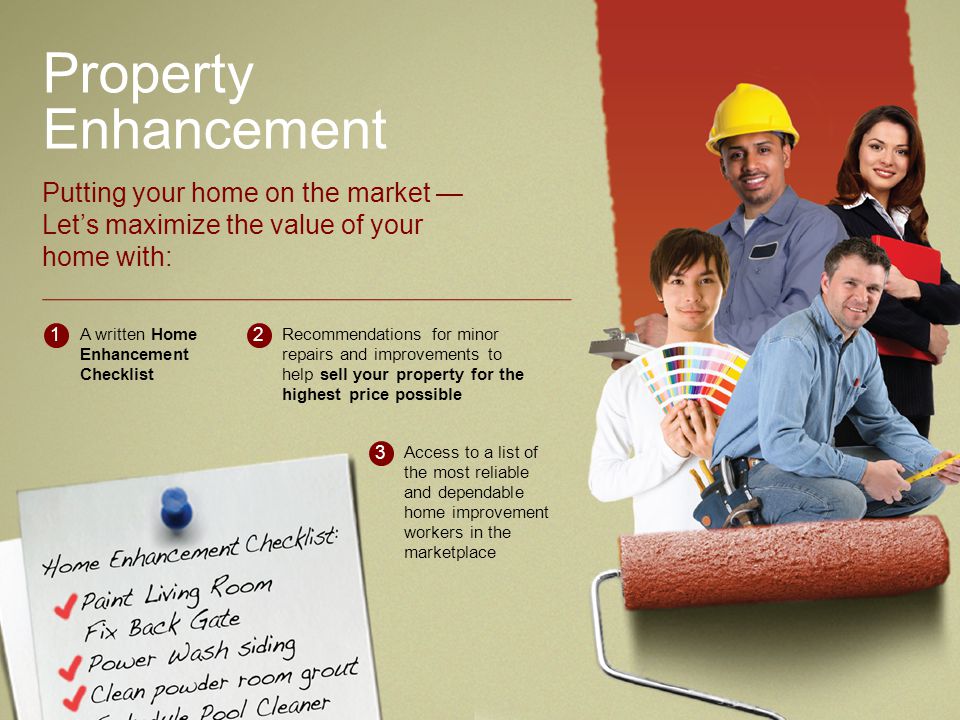 Property Enhancement Putting your home on the market —