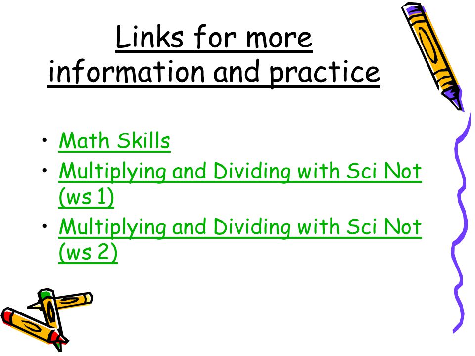 Links for more information and practice