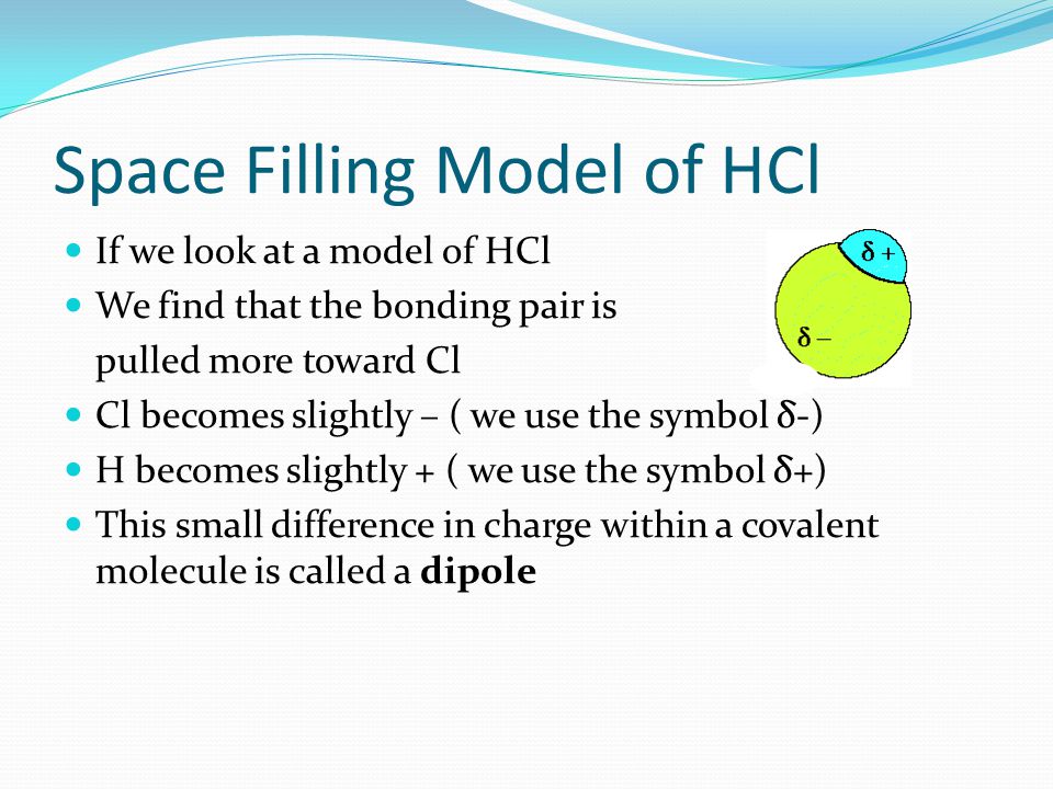 Space Filling Model of HCl