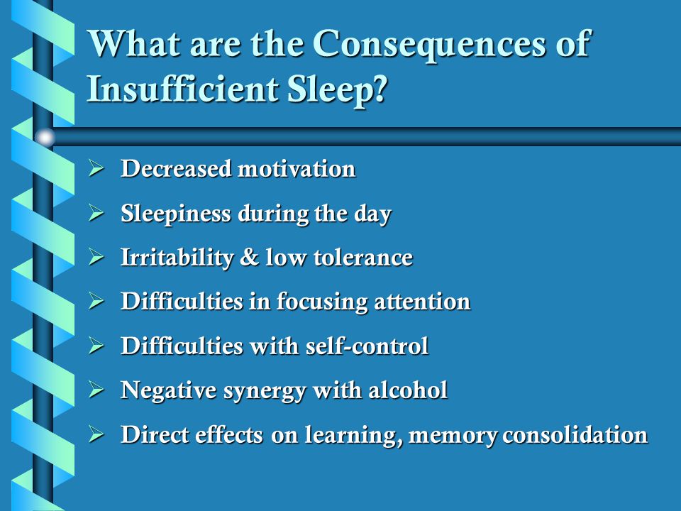 What are the Consequences of Insufficient Sleep