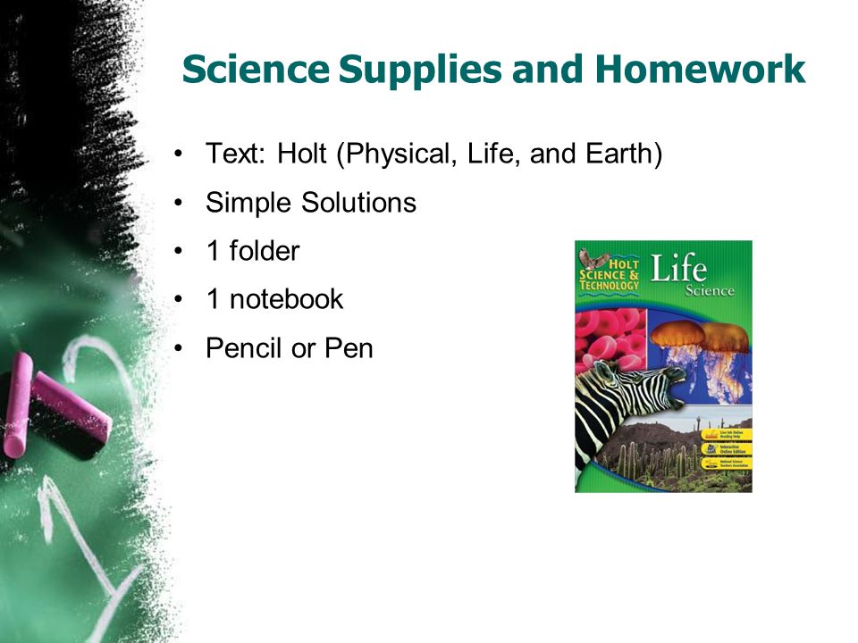Health Supplies and Homework