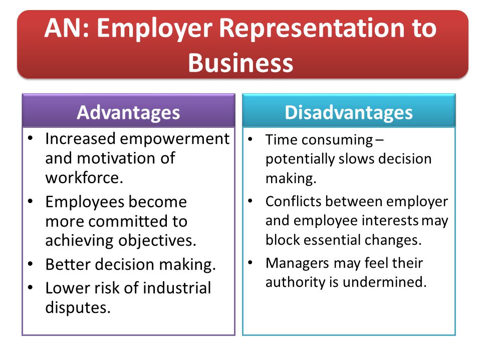 AN: Employer Representation to Business