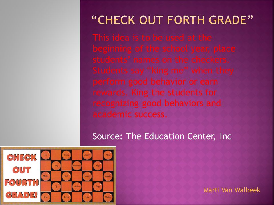 Check Out Forth Grade