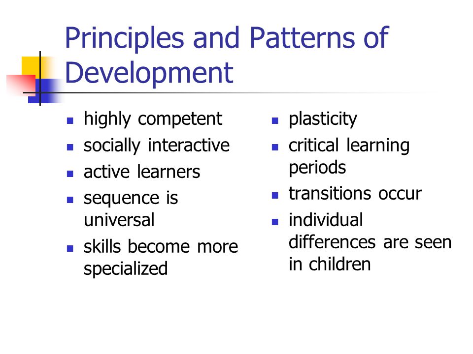 Principles and Patterns of Development
