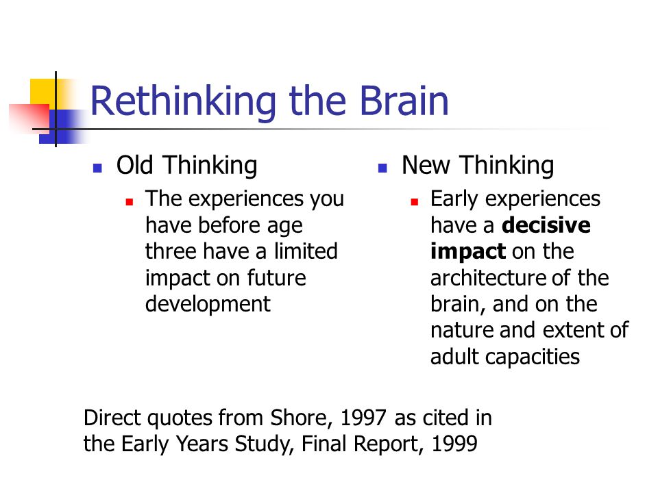 Rethinking the Brain Old Thinking New Thinking