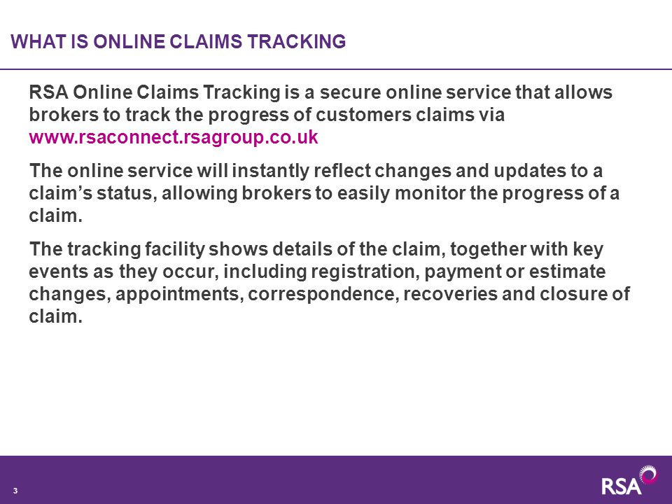 WHAT IS ONLINE CLAIMS TRACKING