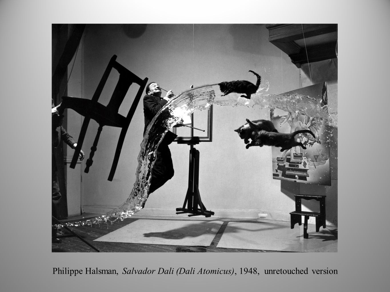 Philippe Halsman, Salvador Dali (Dali Atomicus), 1948, unretouched version