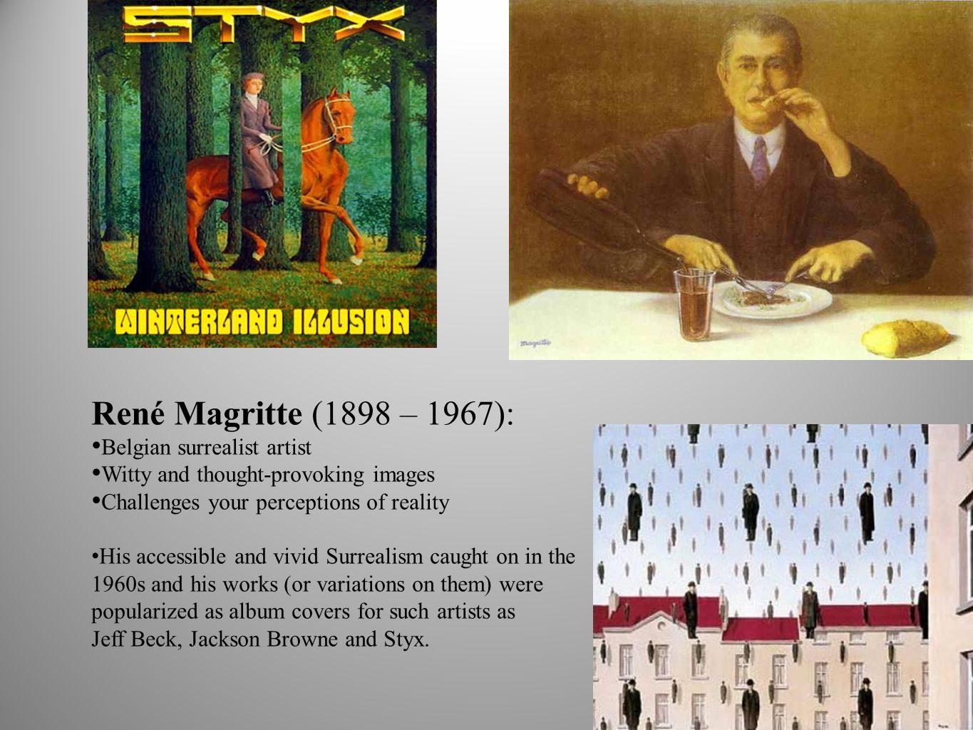 René Magritte (1898 – 1967): Belgian surrealist artist