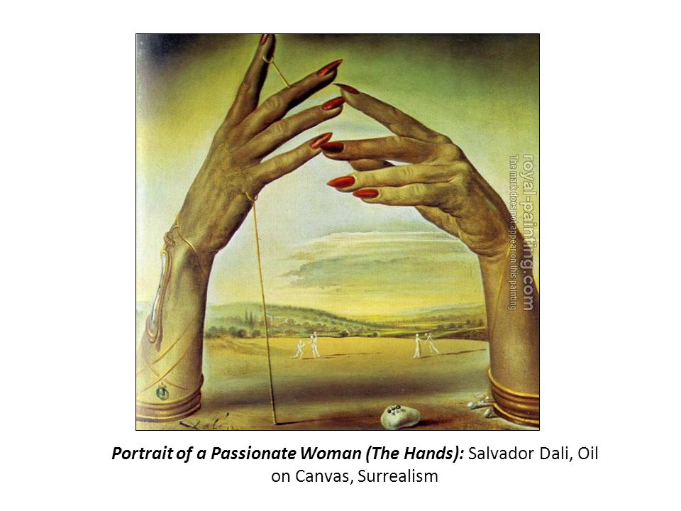 Portrait of a Passionate Woman (The Hands): Salvador Dali, Oil on Canvas, Surrealism