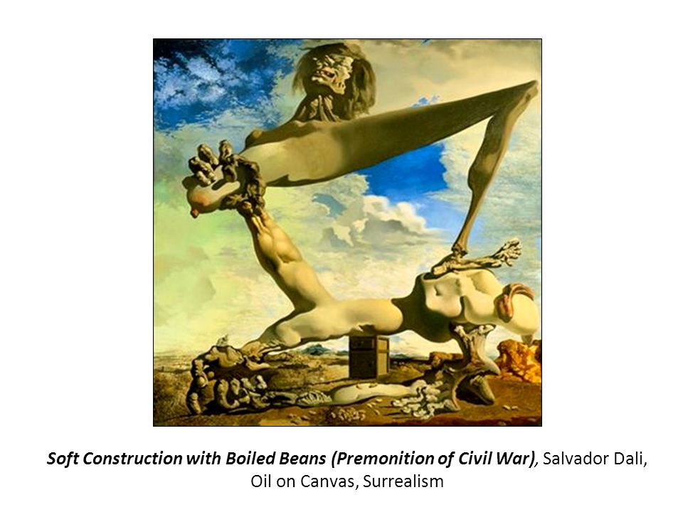 Soft Construction with Boiled Beans (Premonition of Civil War), Salvador Dali, Oil on Canvas, Surrealism