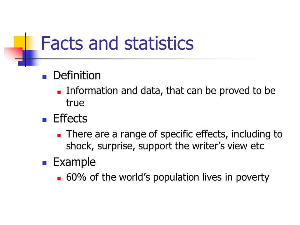 Facts and statistics Definition Effects Example