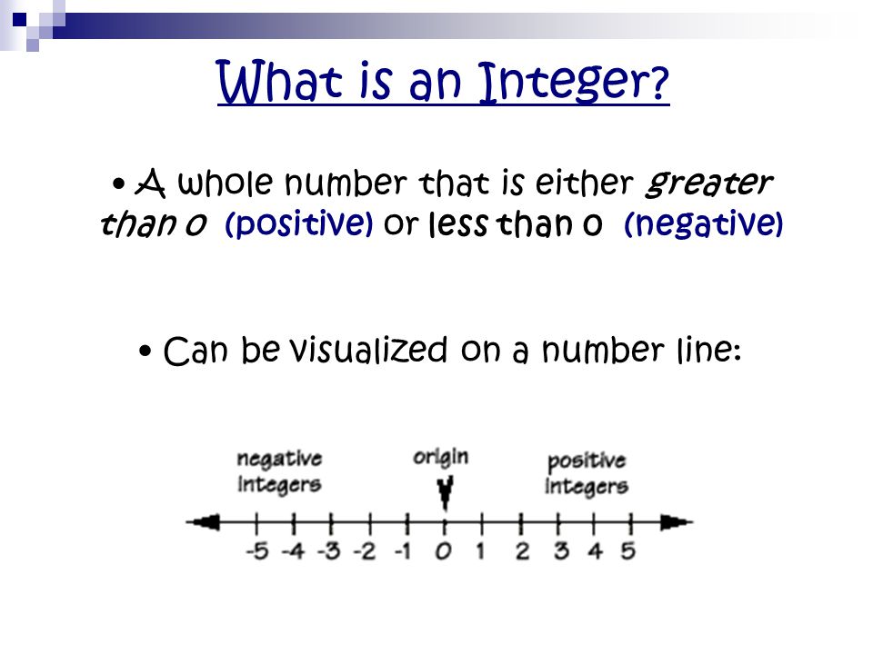 Can be visualized on a number line: