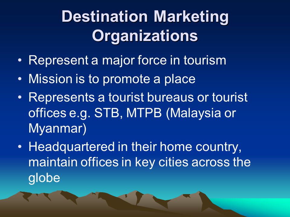 Destination Marketing Organizations