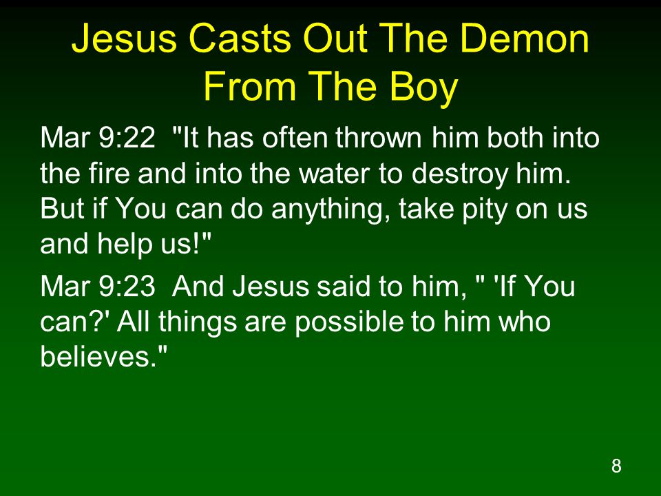 Jesus Casts Out The Demon From The Boy