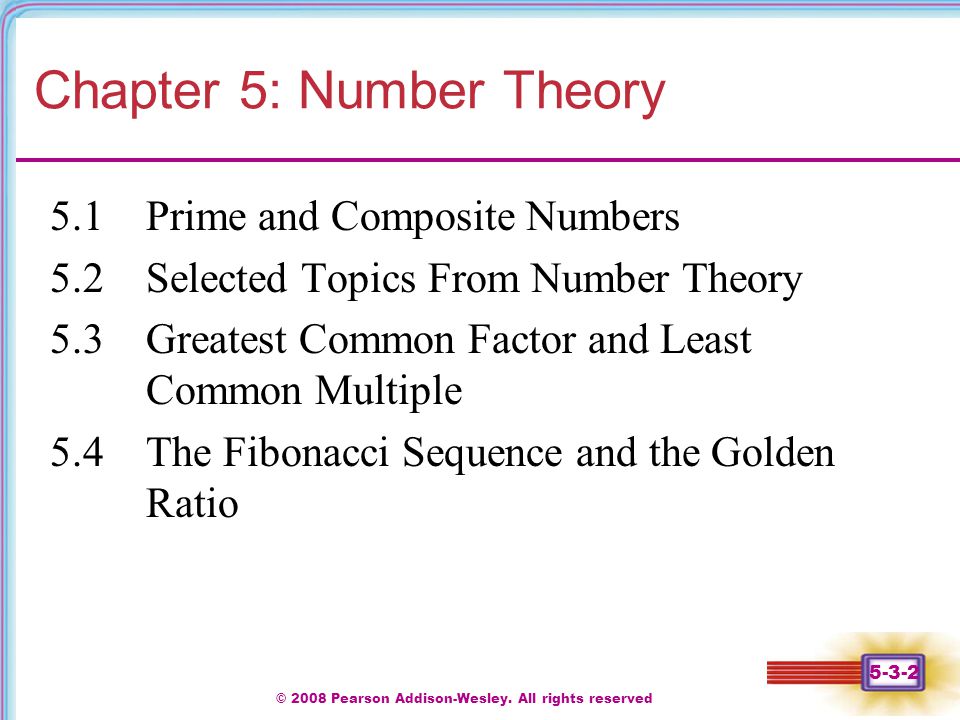 Chapter 5: Number Theory