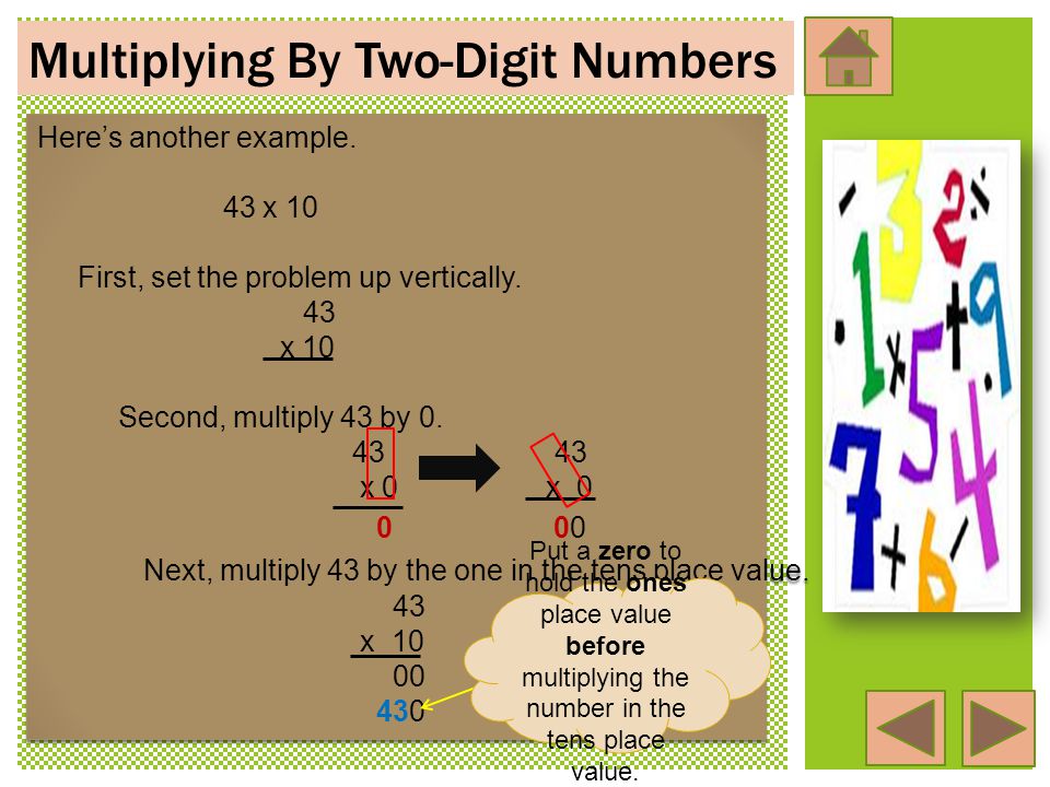 Multiplying By Two-Digit Numbers
