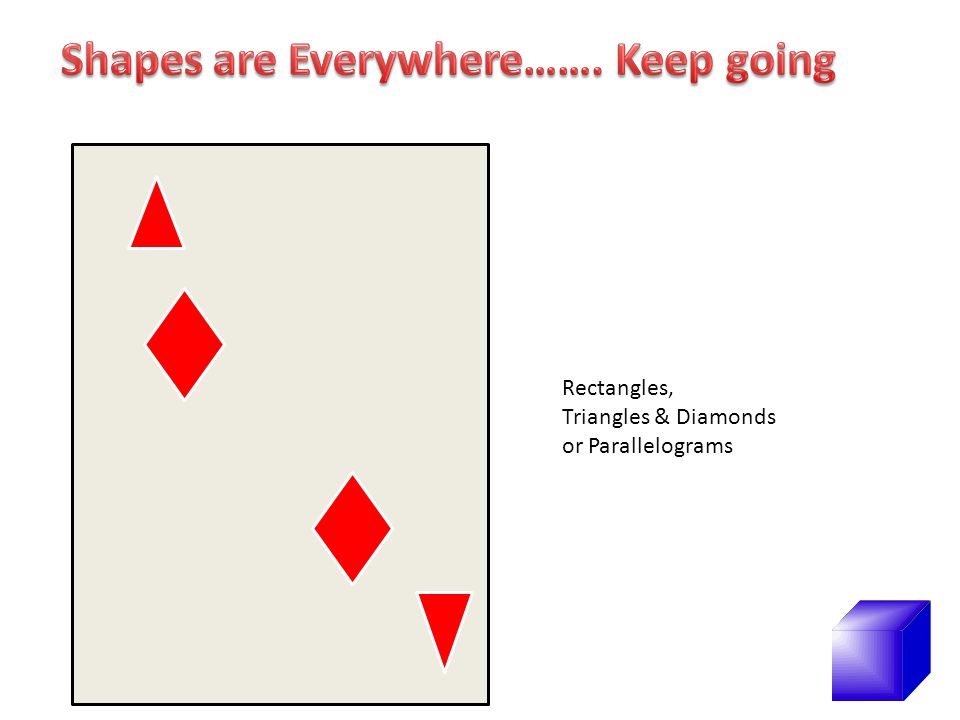 Shapes are Everywhere……. Keep going