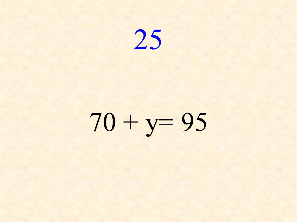 y= 95