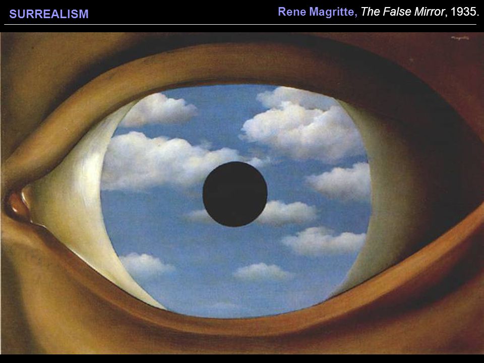 Rene Magritte, The False Mirror, 1935.