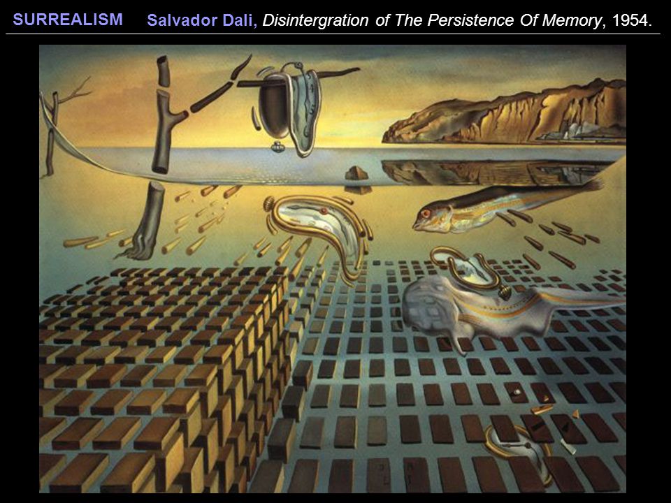 Salvador Dali, Disintergration of The Persistence Of Memory, 1954.