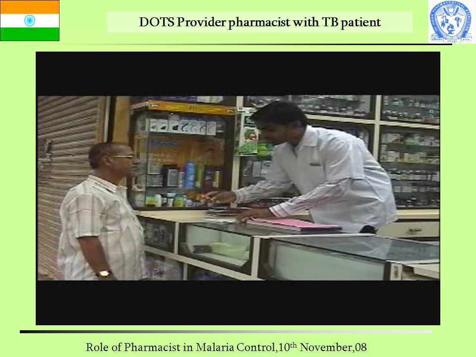 DOTS Provider pharmacist with TB patient
