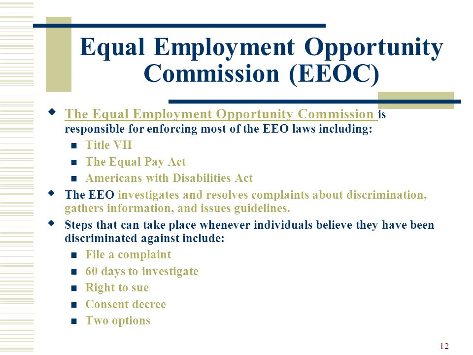 Equal Employment Opportunity Commission (EEOC)