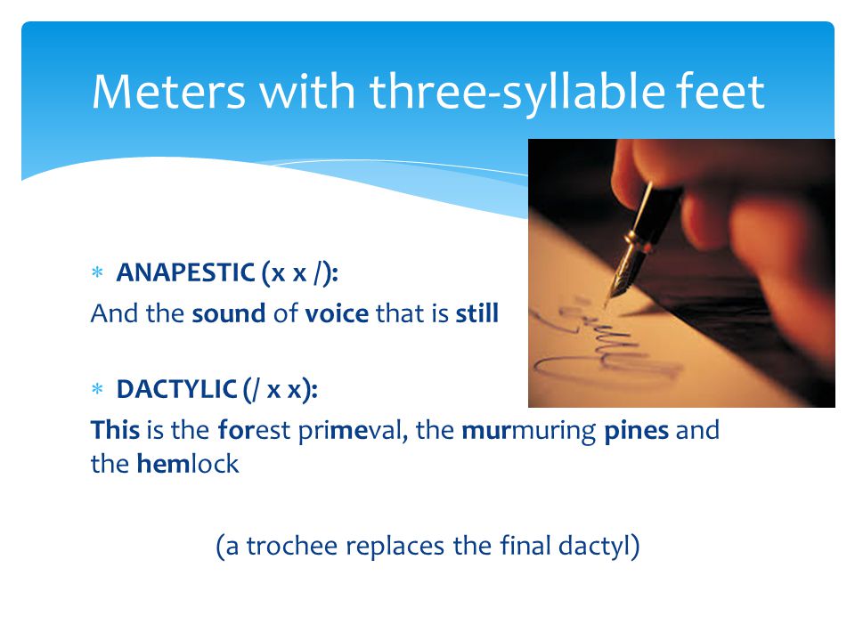 Meters with three-syllable feet