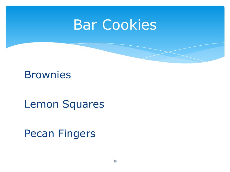 Bar Cookies Brownies Lemon Squares Pecan Fingers