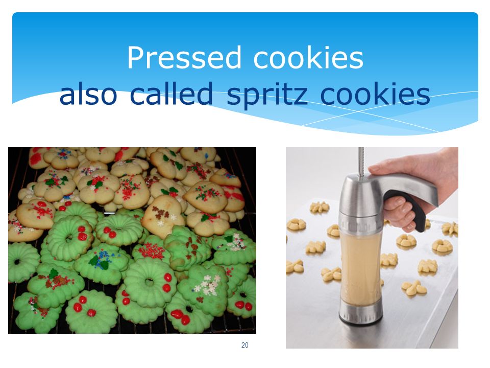 Pressed cookies also called spritz cookies