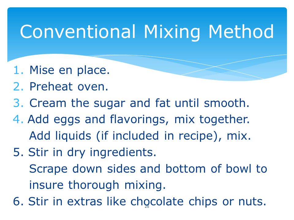 Conventional Mixing Method