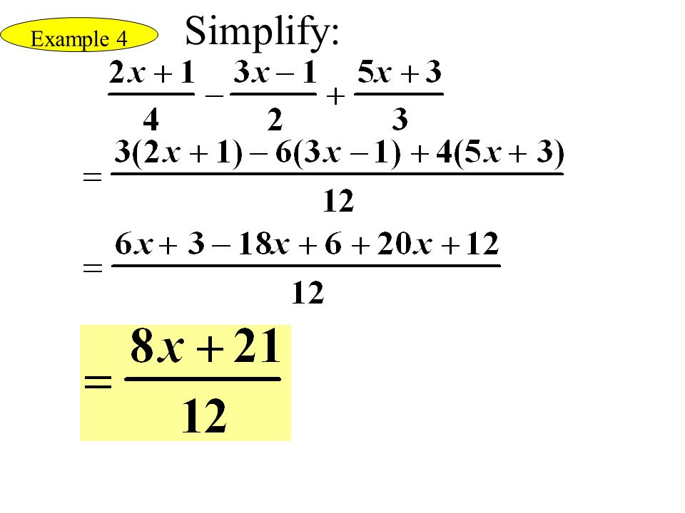 Simplify: Example 4
