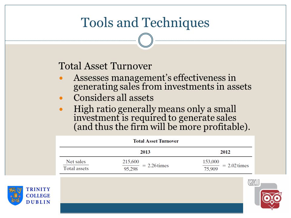 Tools and Techniques Total Asset Turnover
