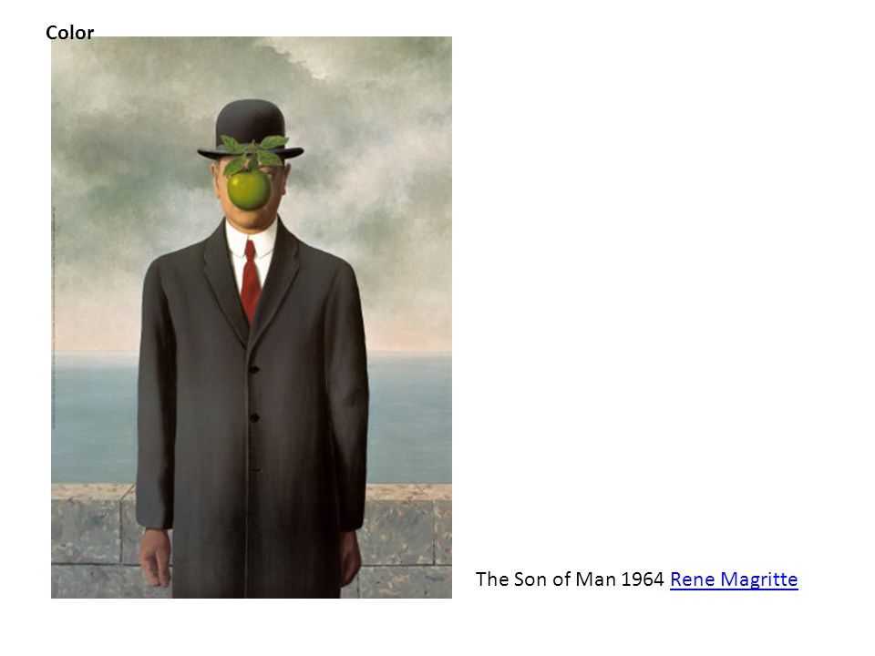 Color The Son of Man 1964 Rene Magritte