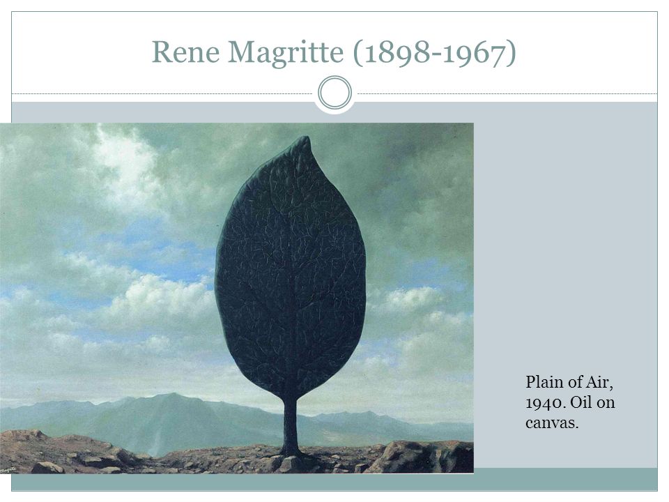 Rene Magritte ( ) Plain of Air, Oil on canvas.